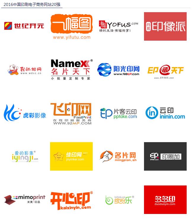 印刷電商20強 印刷電商20強